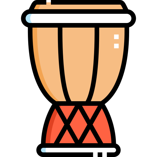 djembe Detailed Straight Lineal color ikona