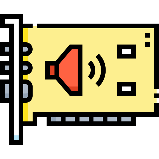 Sound card Detailed Straight Lineal color icon