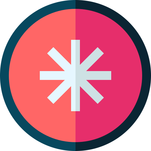 asterisk Basic Straight Flat icoon