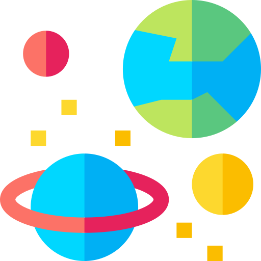 Saturn Basic Straight Flat icon