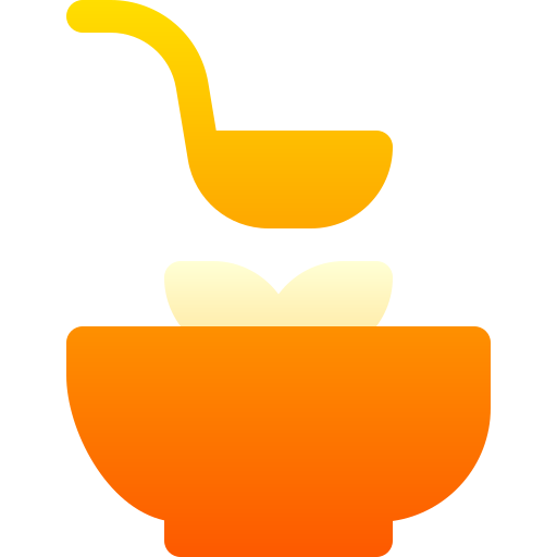 sopa caliente Basic Gradient Gradient icono