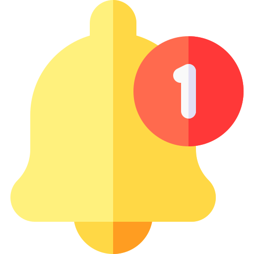 알림 벨 Basic Rounded Flat icon