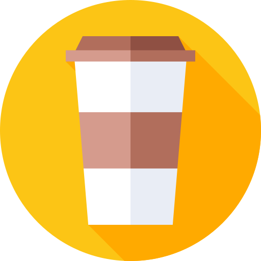 Кофейная чашка Flat Circular Flat иконка