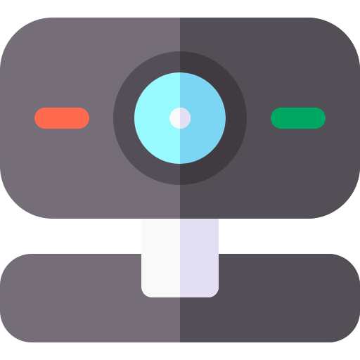 webcam Basic Rounded Flat icona
