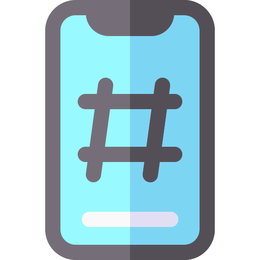 hashtag Basic Rounded Flat ikona