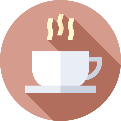 Coffee Flat Circular Flat icon