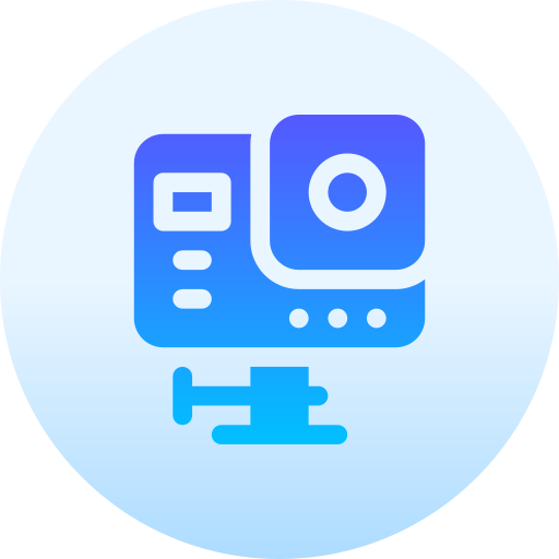 Action camera Basic Gradient Circular icon