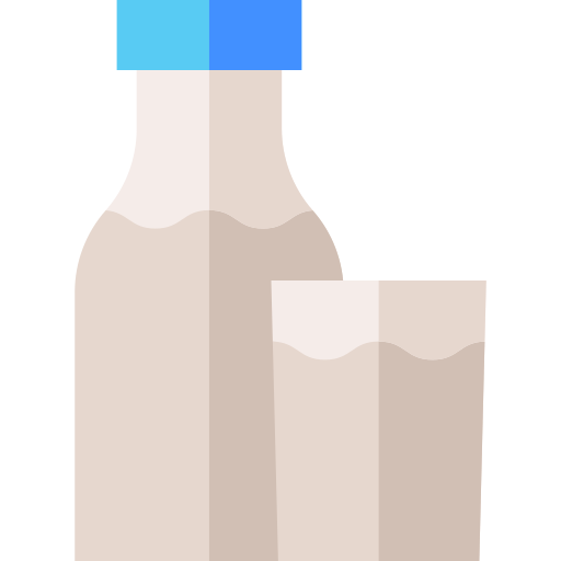 leite Basic Straight Flat Ícone