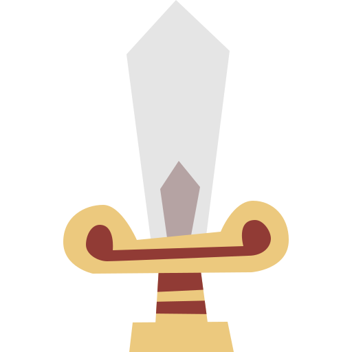 espada Cartoon Flat icono