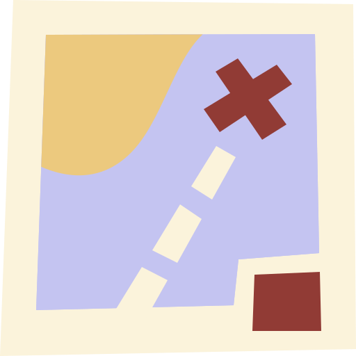 mapa Cartoon Flat ikona