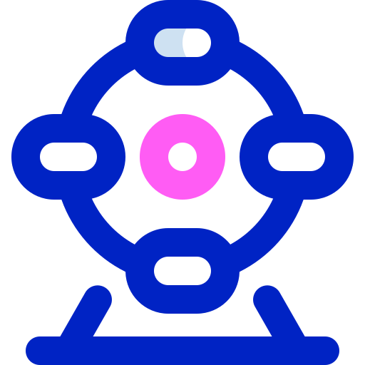 rueda de la fortuna Super Basic Orbit Color icono
