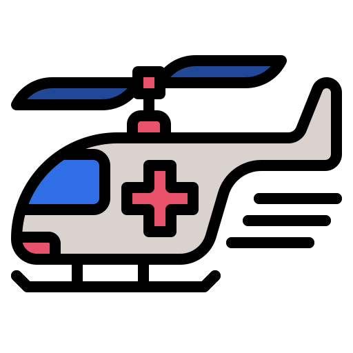 helicóptero Generic Outline Color icono