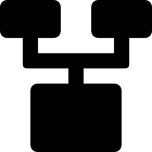 struktura hierarchiczna Prosymbols Solid ikona