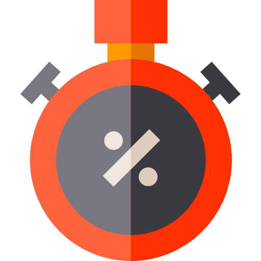 stopwatch Basic Straight Flat icoon