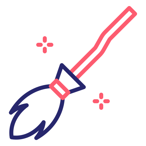 Flying broom Generic Outline Color icon