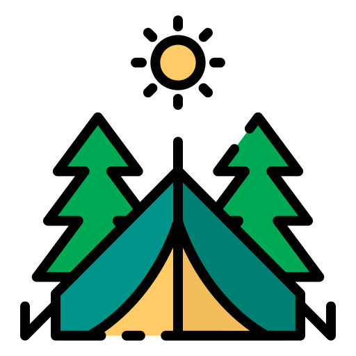 キャンプ Good Ware Lineal Color icon