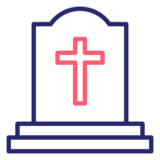 Tombstone Generic Outline Color icon