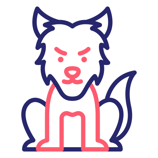 Волк Generic Outline Color иконка