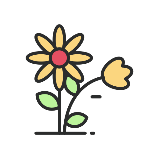 bloemen Generic Outline Color icoon