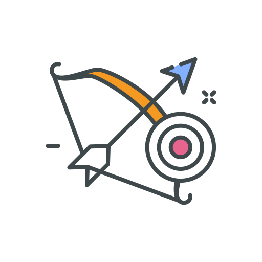 Bow and arrow Generic Outline Color icon