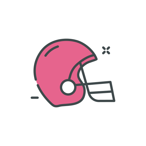 Football helmet Generic Outline Color icon