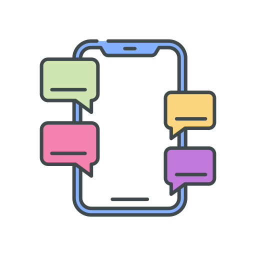 grupo de chat Generic Outline Color icono