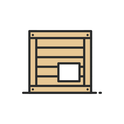 caja de madera Generic Outline Color icono