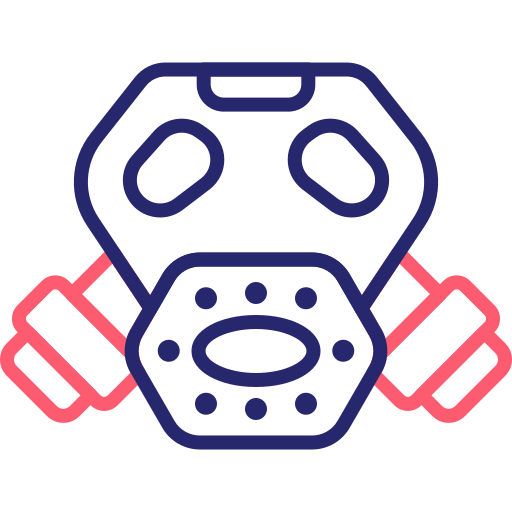 máscara de gas Generic Outline Color icono