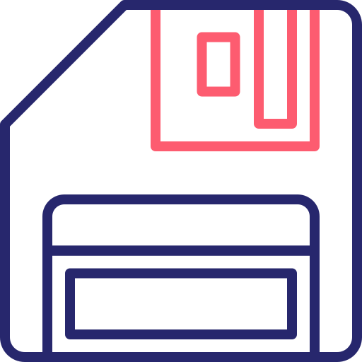 floppy disk Generic Outline Color icona