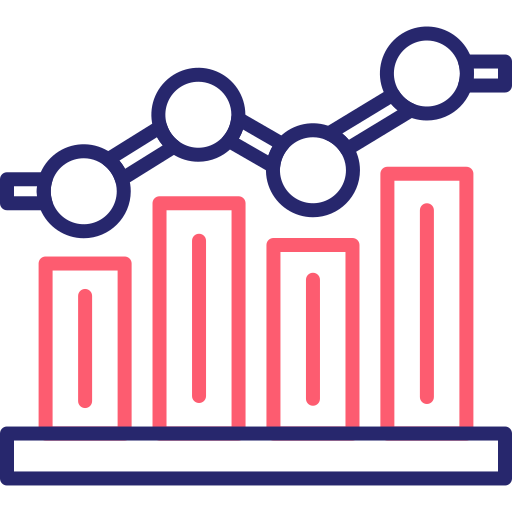 gráfico de líneas Generic Outline Color icono