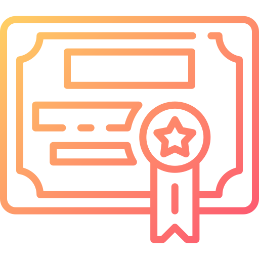 Certificate Good Ware Gradient icon