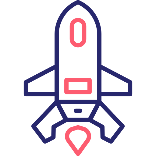 navicella spaziale Generic Outline Color icona