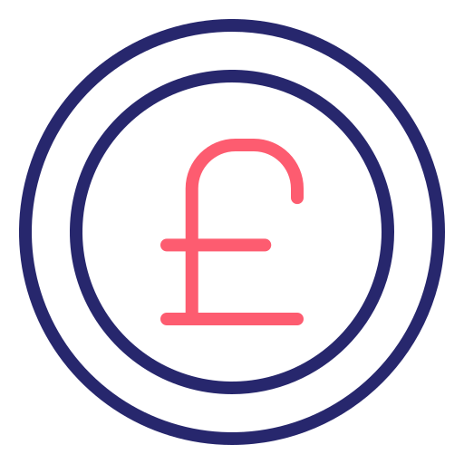 Pound sterling Generic Outline Color icon