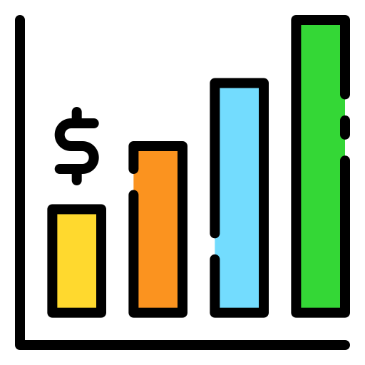 Bar graph Good Ware Lineal Color icon