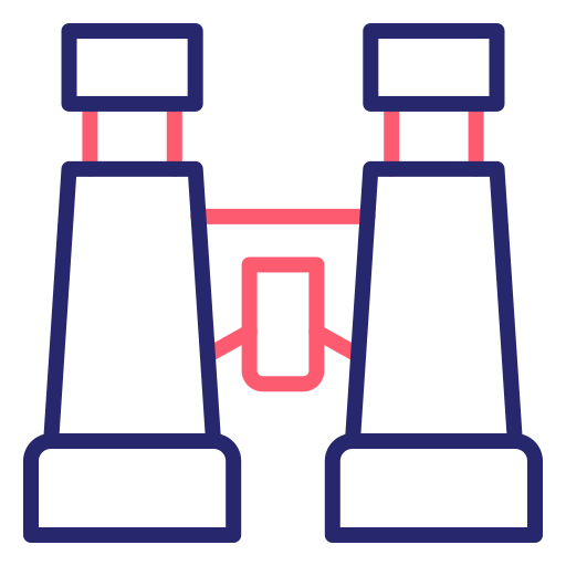 Binoculars Generic Outline Color icon