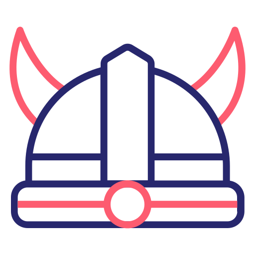 Шлем викинга Generic Outline Color иконка