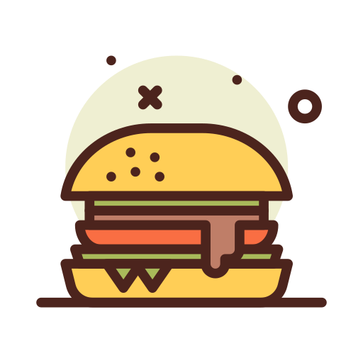 hamburguesa vegana Darius Dan Lineal Color icono