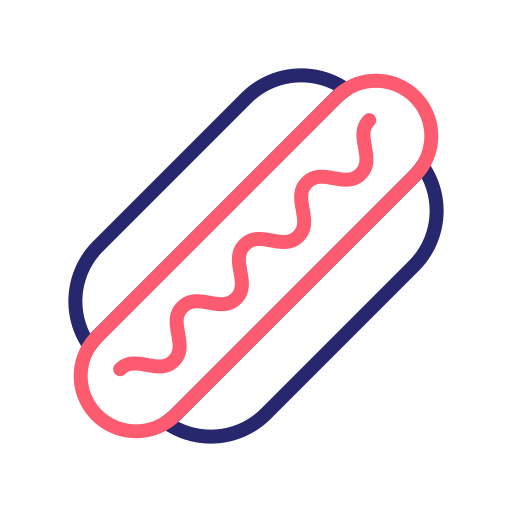 hot dog Generic Outline Color ikona