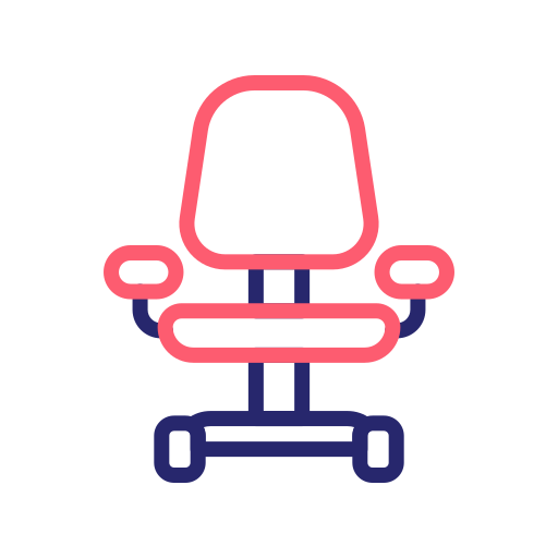 silla de oficina Generic Outline Color icono