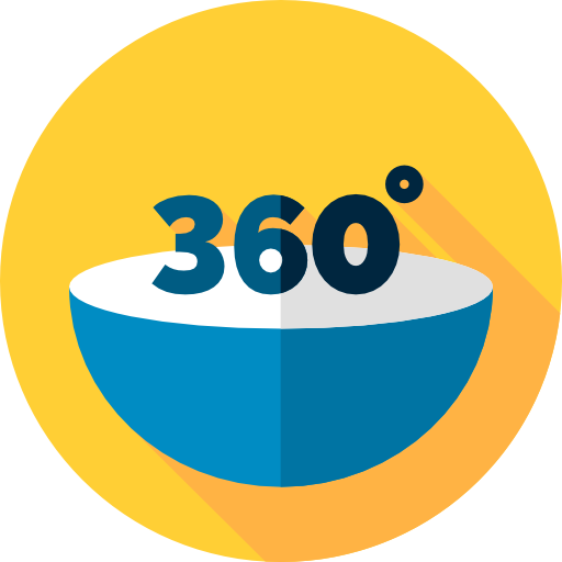 360 grad Flat Circular Flat icon