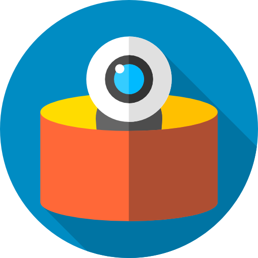 webcam Flat Circular Flat icoon