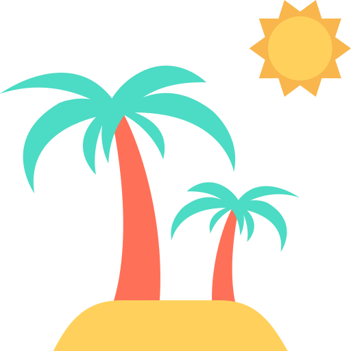 Island Flat Color Flat icon