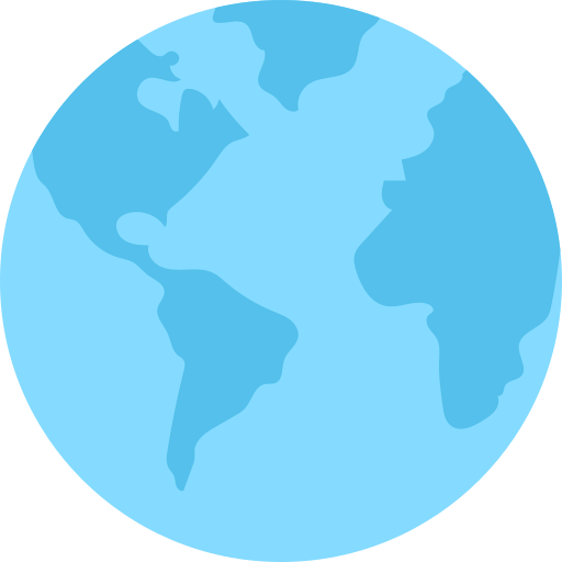 planeet aarde Flat Color Flat icoon