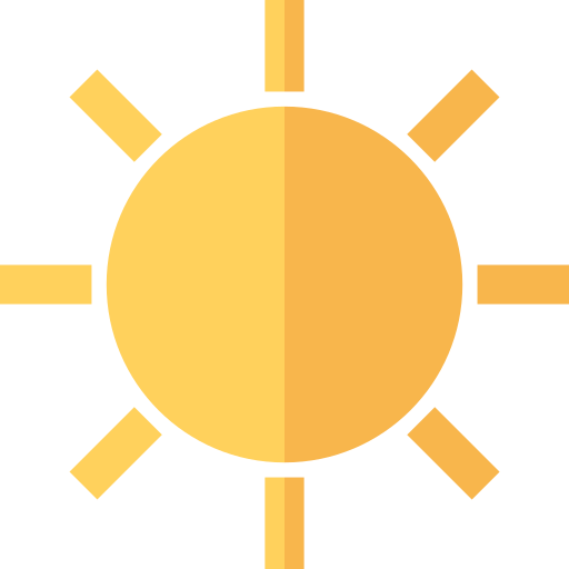 sol Flat Color Flat Ícone