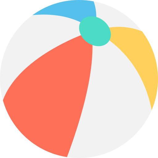 pelota de playa Flat Color Flat icono