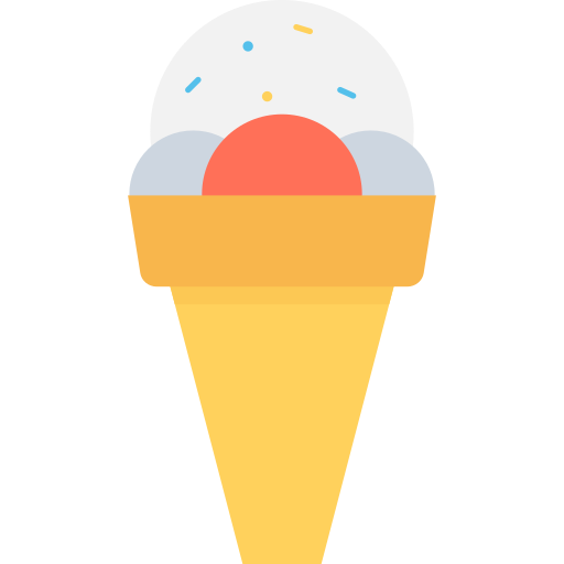 sorvete Flat Color Flat Ícone