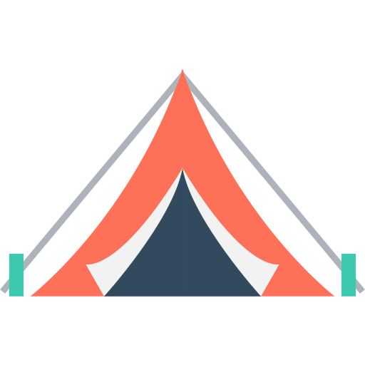 tenda Flat Color Flat icona