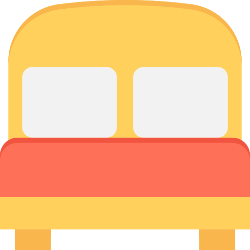 doppelbett Flat Color Flat icon