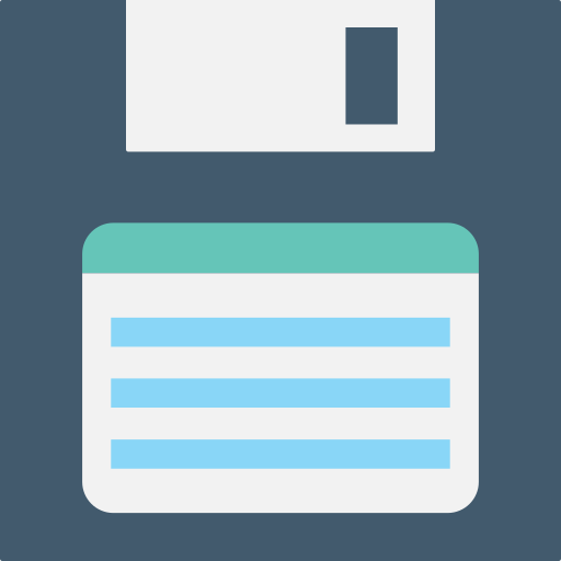 floppy disk Flat Color Flat icona