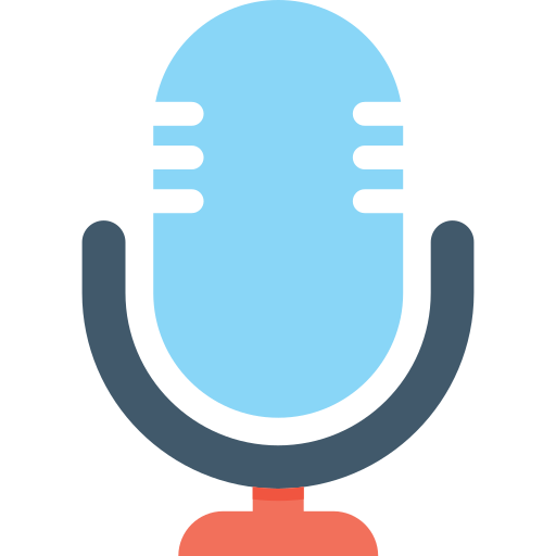 microfono Flat Color Flat icona